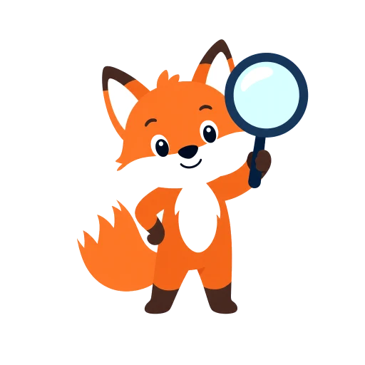 検索のキツネのイラスト
